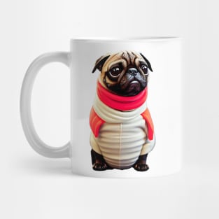 Cute Pug in Sushi Costume - Adorable Pug Dressed up as a Sushi Roll Mug